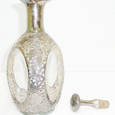 Sterling overlay decanter