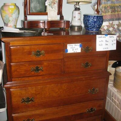 KLING CHERRY CHAST  $ 95.00                                           
            MIRROR ON DRESSER $ 65.00