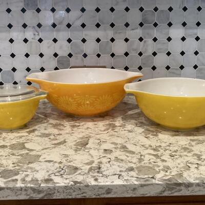 (3) Pyrex Dishes: 2- Orange by Pyrex Cinderella