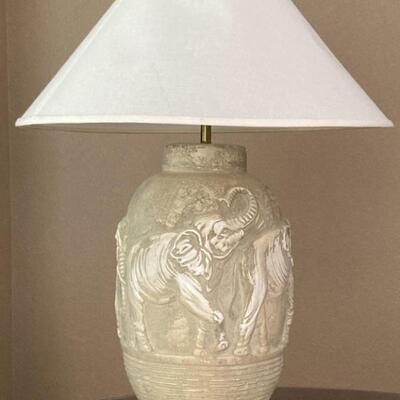 Ivory Color Elephant Lamp with Shade