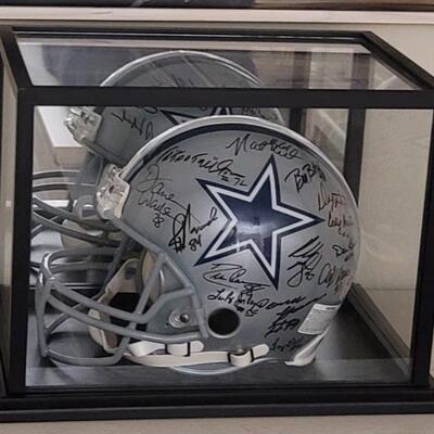 Autographed Dallas Cowboy GREATS Helmet w/ COA