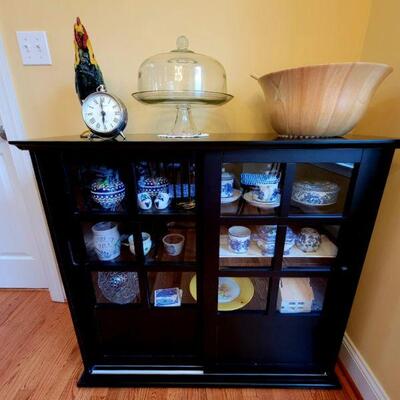 Black small kitchen hutch
