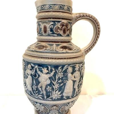Antique German pottery pitcher
