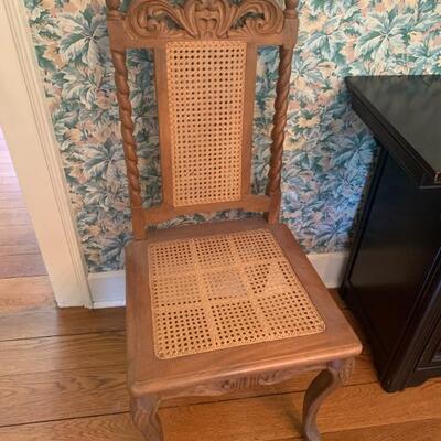 Three matching carved sidechairs