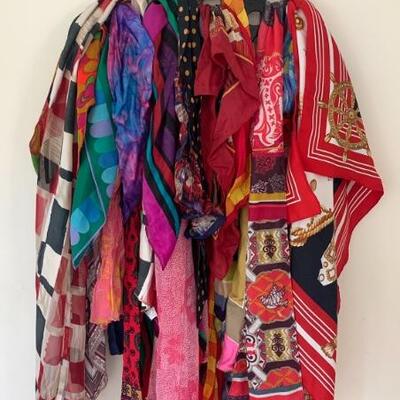 Large selection of scarves