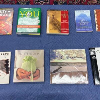 Miscellaneous religious, art and cook books.