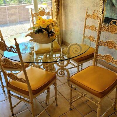 Vintage cast iron dinette set