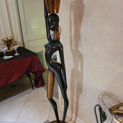 Large Hagenauer inspired bronze African statue 