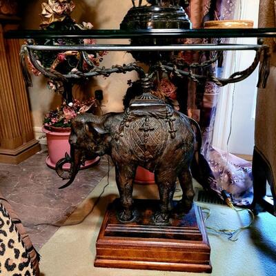 Maitland Smith bronze elephant table