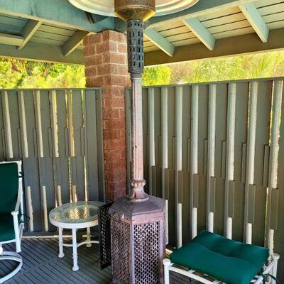 One of a pair of outdoor heaters