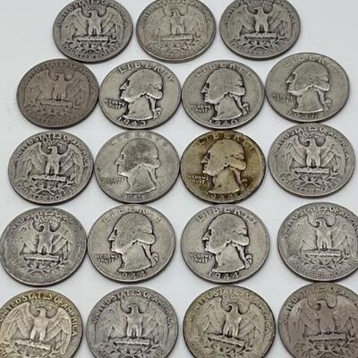 Silver Quarters Backside Coins