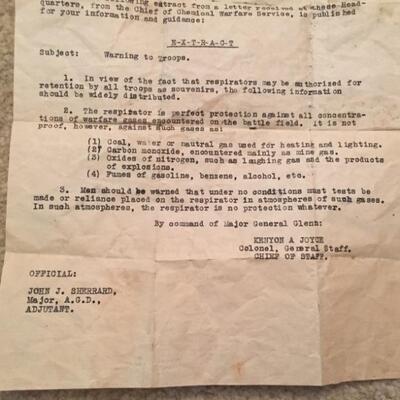 WWI US Army letter 