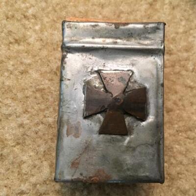 WWI US trench made match box holder