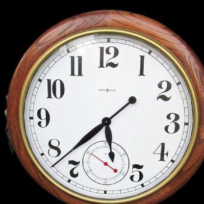 Very Large Howard oak wall clock