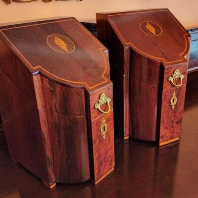 Beautiful 18th Century Reproduction Cutlery Boxes