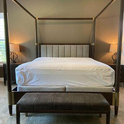 King Bed.  Mattress has warranty.