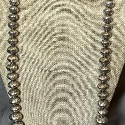 Sterling Silver Navajo Pearl Necklace - Handmade