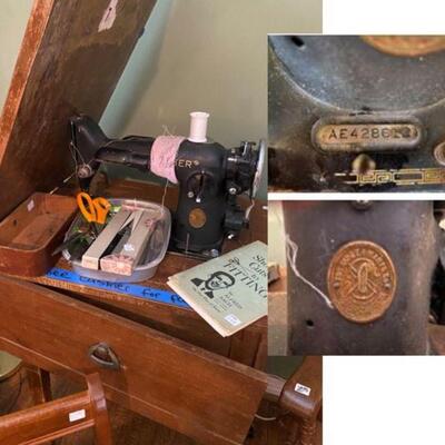 Antique Singer Sewing Machine with all the accessories plus much more  