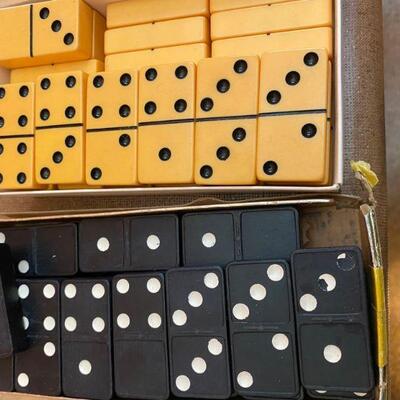 Vintage Ebony and Ivory Dominoes  