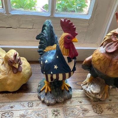 Garden Variety Decorative Roosters  