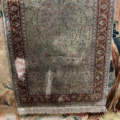 Silk Turkish rug (stunning amount of knots per square inch)