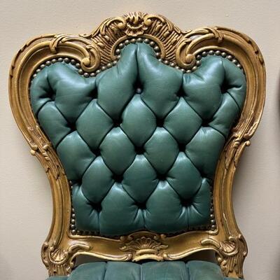 Tufted green chair