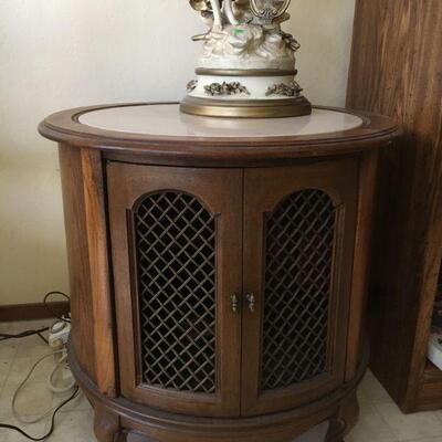 Marble top end table