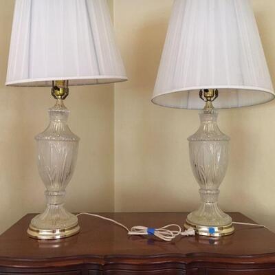 Beautiful cut crystal lamps