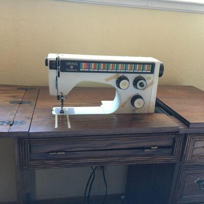 Viking Husqvana sewing maching with attachments