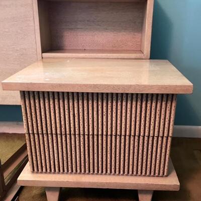 American Martinsville "Bali Hi" 2 drawer bedside console. #2.  There are 2.  *Item available for pre-sale purchase
dimensions:...