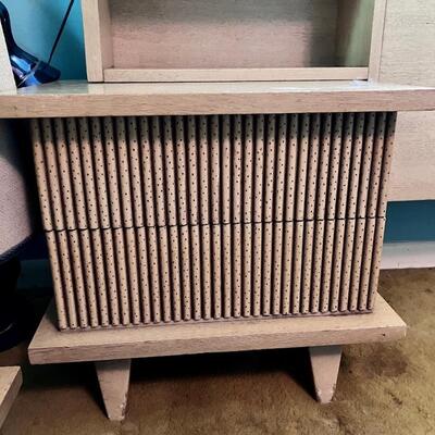 American Martinsville "Bali Hi" 2 drawer bedside console #1.  There are 2.  *Item available for pre-sale purchase
dimensions:...