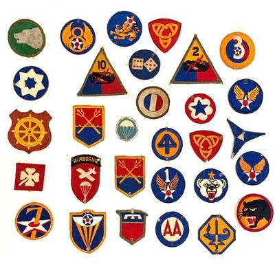 Collection of military patches