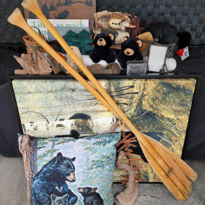 Feather Brand Ores, Bear Canvas Painting, & More Home Decor...