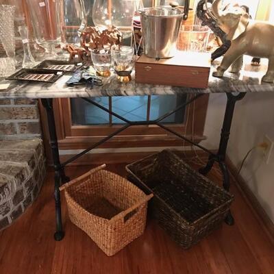 Stone and metal table $129