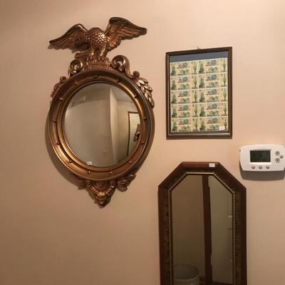 butler's mirror $32
rectangular mirror $18
stamps $10