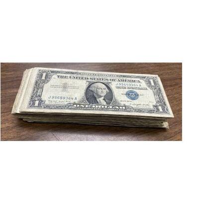 https://www.agesagoestatesales.com/product/lrm8360-us-1-blue-seal-silver-certificate/162	LRM8360 US $1 Blue Seal Silver Certificate...