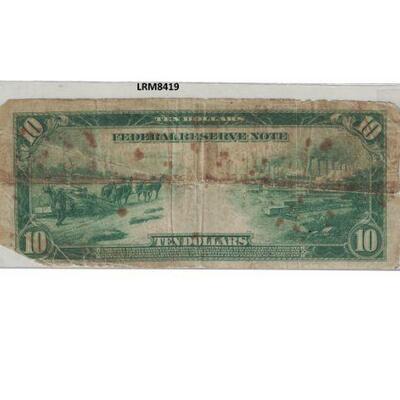 https://www.agesagoestatesales.com/product/lrm8419-us-10-1914-federal-reserve-bank-richmond-large-note-fr-923/117	LRM8419 US $10 1914...
