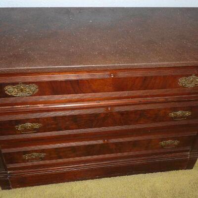 Marble top 3 drawer chest