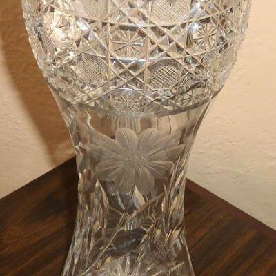 Cut glass vase