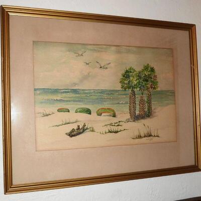 Signed Watercolor M. D. Tolar 1962