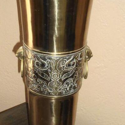 Large brass vase