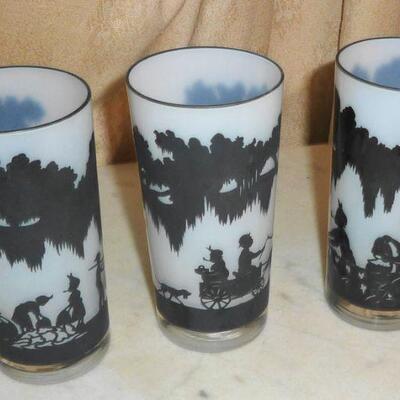 3 white carew rice tumblers