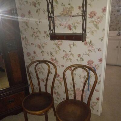pair antique bentwood chairs