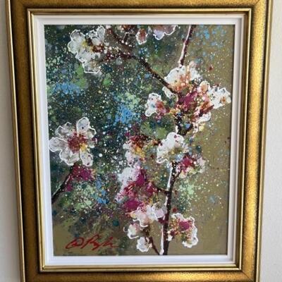 FULL BLOOM Framed Painting by Dominic Pangborn
