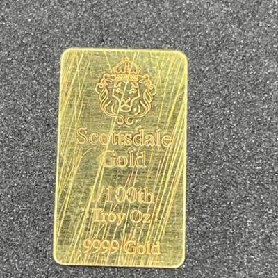 .9999 Gold 1/100th Troy Oz by Scottsdale Gold