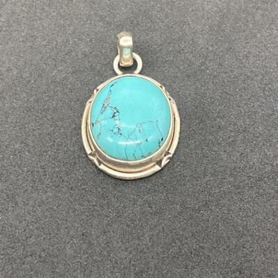 925 Silver & Turquoise Pendant, Tl Weight 5.15g