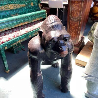 Leather Gorilla Statue