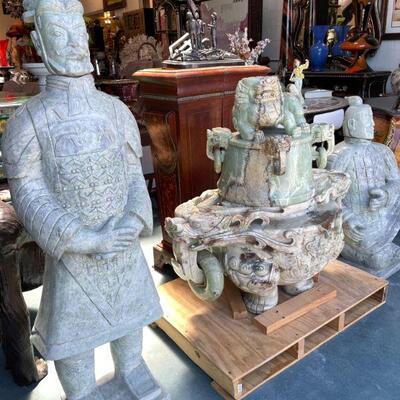 Jade Soldier and Incense Burner