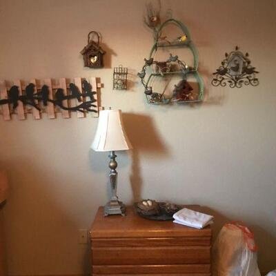 wall decor and lamp