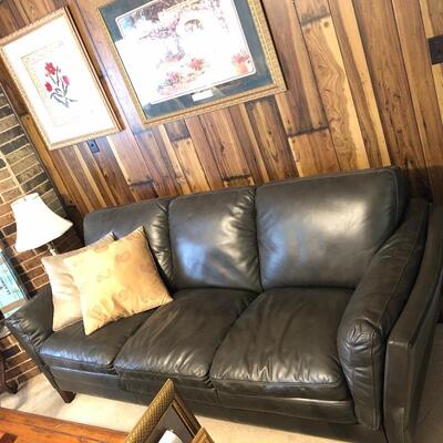 Leather couch 1 of 2